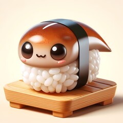 Cute Unagi Nigiri Sushi Cartoon Character