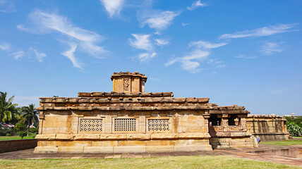 View of the Lad Khan Temple and Lord Vishnu Idol on the Top. Built in 7-8th Century by Chalikya,...