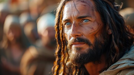 jesus in detailed view created with Generative AI technology