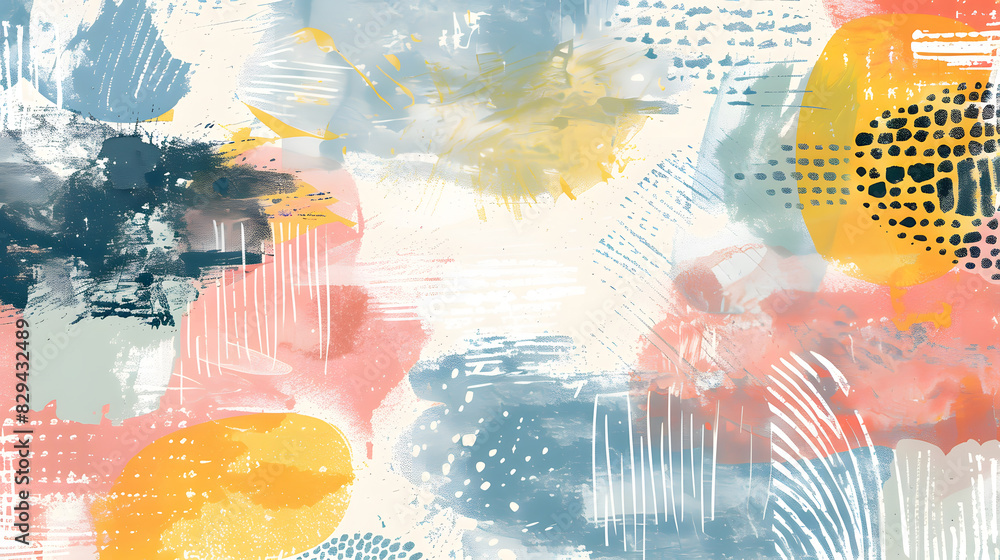 Poster abstract background with hand drawn textures textured background. generative ai.