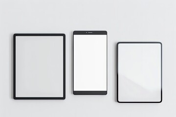 Electronic Devices Arranged Neatly in a Line