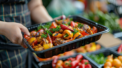 Assortment of grilled roasted vegetables ,generative ai