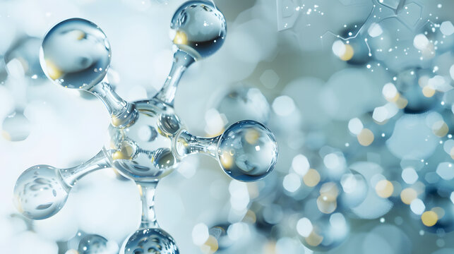 Abstract close up of molecule texture background. Generative AI.