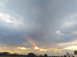 sunset in the clouds