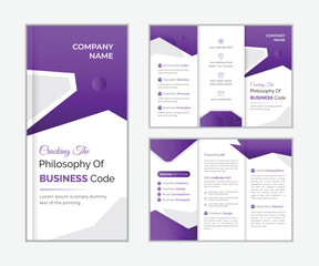 Modern and creative business trifold brochure design template