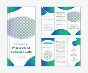 Modern and creative business trifold brochure design template