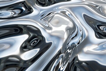 a close - up of a shiny silver surface with a black hole in the background. Beautiful simple AI generated image in 4K, unique.