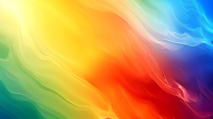 Obraz premium abstract rainbow green yellow orange red blue gradient background. Generative AI.