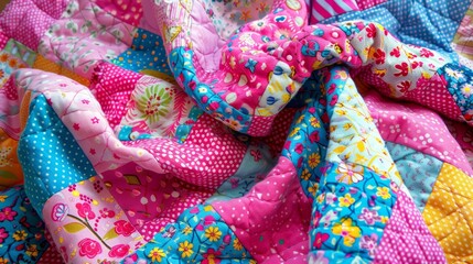 its center adorned with a flower design, while the reverse side showcases a coordinated arrangement of flowers in pink, blue, yellow,