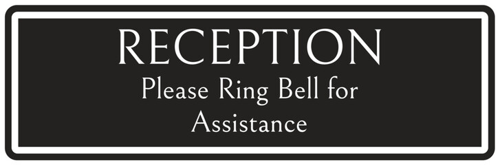 Obraz premium Reception sign