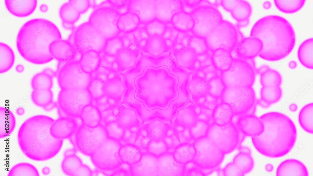 Poster abstract flow in kaleidoscope geometry circular background. design. floral magic fractal pattern.