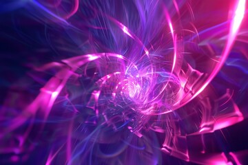 Naklejka premium Science and Technology Concept, Atomic Structure with Nucleus - a Symbolic Image of Elementary Particle on Black Backdrop. Beautiful simple AI generated image in 4K, unique.