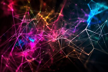 Obraz premium Abstract energy sphere with glowing bright particles, atom from energy scientific futuristic hi-tech background. Beautiful simple AI generated image in 4K, unique.