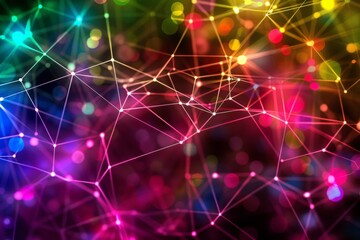 Obraz premium Science and Technology Concept, Atomic Structure with Nucleus - a Symbolic Image of Elementary Particle on Black Backdrop. Beautiful simple AI generated image in 4K, unique.