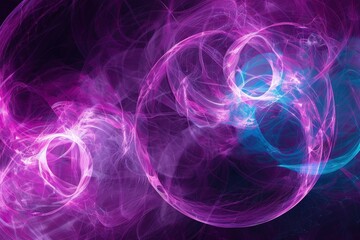Obraz premium Science and Technology Concept, Atomic Structure with Nucleus - a Symbolic Image of Elementary Particle on Black Background. Beautiful simple AI generated image in 4K, unique.