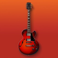 Obraz premium Classic Body Electric Guitar with Sleek and Stylish Features