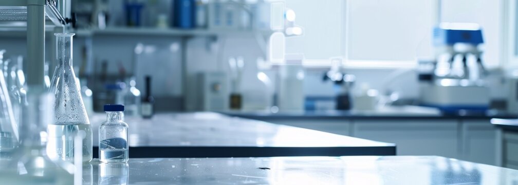 Laboratory background. Scientific research environment. Blurred background