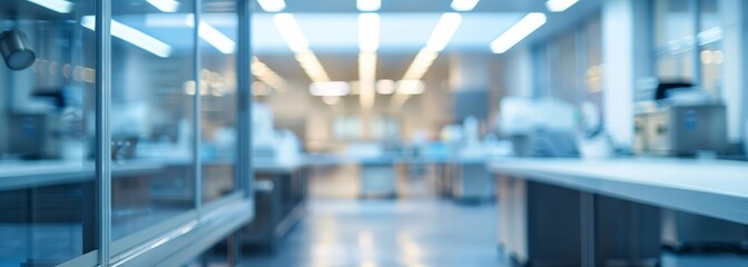 Laboratory background. Scientific research environment. Blurred background