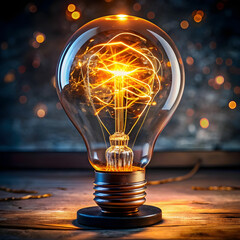 glowing filament illuminates bright ideas in techn