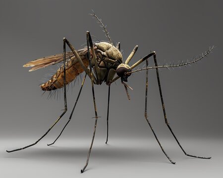 A 3D of Mosquitoes are small, flying insects with long legs and a slender body They are known for their itchy bites and their role as s for many serious diseases