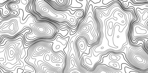 Topographic map background geographic line map with elevation assignments. Modern design with White background with topographic wavy pattern design.paper texture Imitation of a geographical map shades