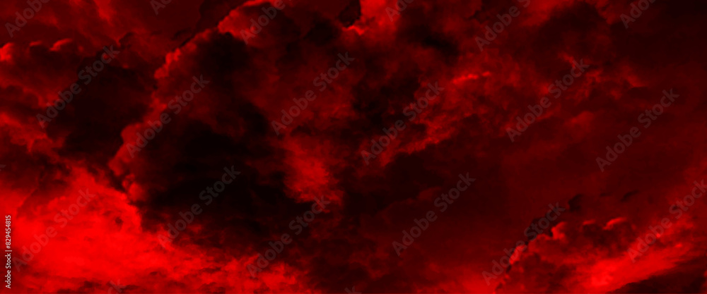 Poster vector red cloud texture background of red sky with clouds for wallpaper, backdrop and design.
