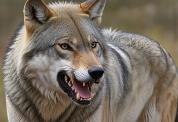 Fototapeta premium close up image of a wolf