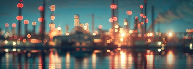 Fototapeta premium Industrial power plant background. Blurred background