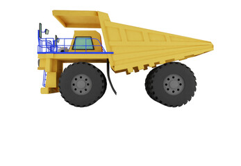 3D character dump truck are heavy construction equipment primarily with character and the vehicle
