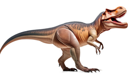 tyrannosaurus rex dinosaur isolated on white background, cutout