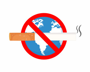 stop smoking symbol world no tobacco day vector illustration