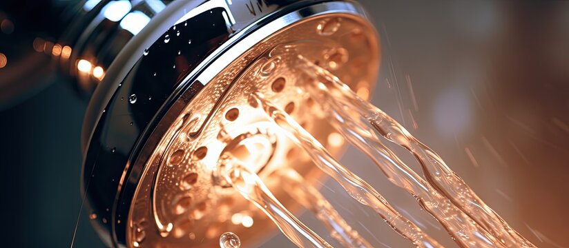 A close up picture of a showerhead specifically taken for use in microstock photos. copy space available
