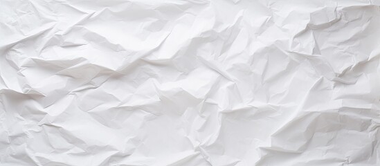 Fototapeta premium Paper texture Crumpled White Top view. copy space available