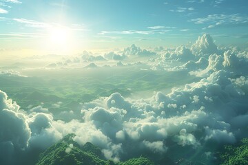 Fototapeta premium The Spectacular Forest sea of clouds