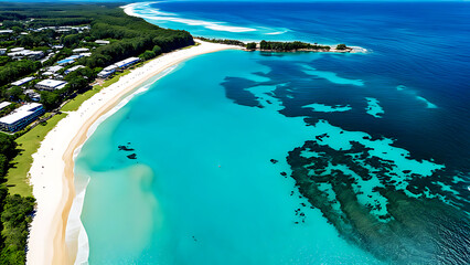 Aeri   photo of summer beach and blue ocean with sky