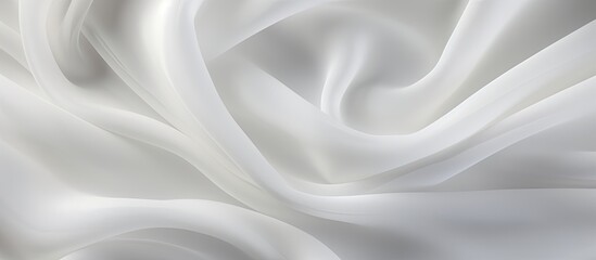 Obraz premium Close up white chiffon fabric texture background. copy space available