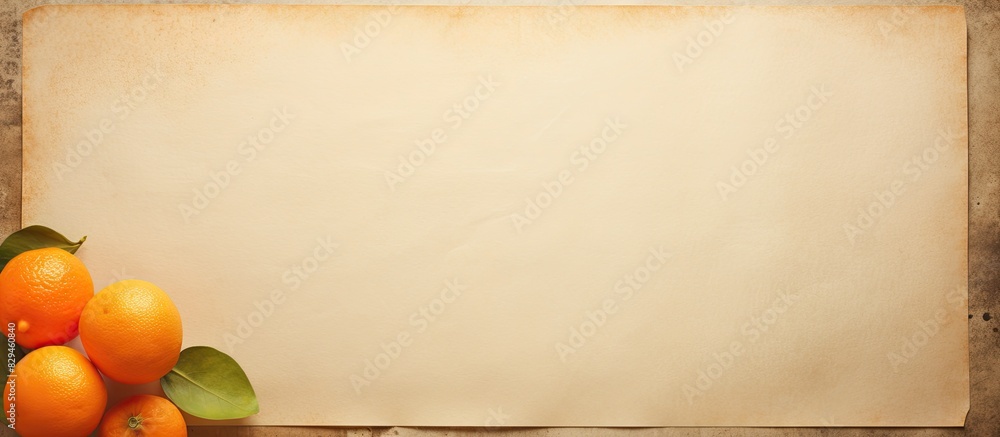 Poster old paper orange texture or background copy space for text