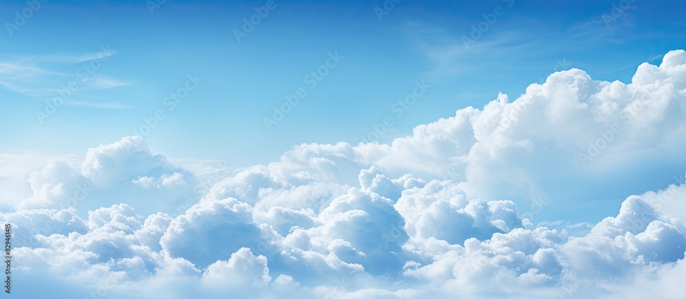 Aufkleber bright and gentle sky with clouds high quality photo. copy space available