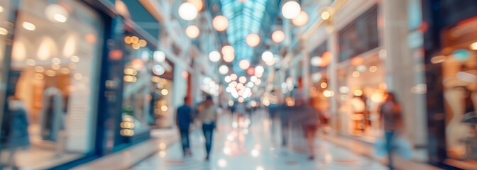Obraz premium Shopping mall background. Shopping center. Blurred background