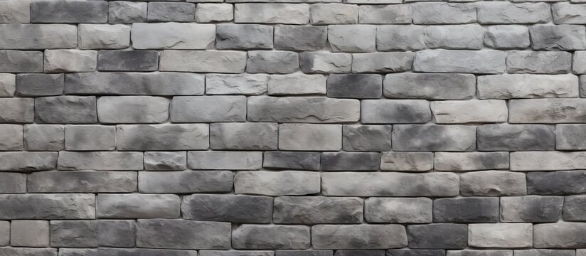 Fototapeta Seamless interior texture gray brick wall. copy space available
