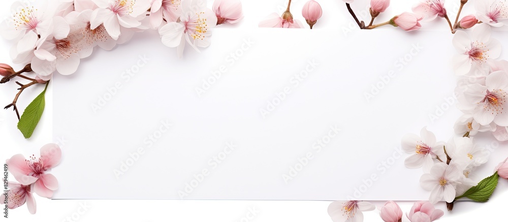 Poster mockup card with plants invitation card with envelope and details mockup with postcard and flowers o
