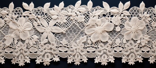 A copy space image showing delicate lace yarn and intricate handmade lace
