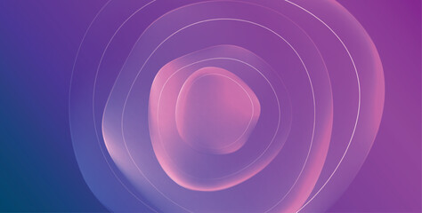 Colorful transparent flowing fluid shapes with glow effect geometric background. Wavy lines round forms. Vector illustration For Wallpaper, Banner, Background, Card, Book Illustration, landing page