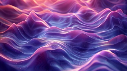 Fototapeta premium Abstract background with monochrome wave lines on purple background.