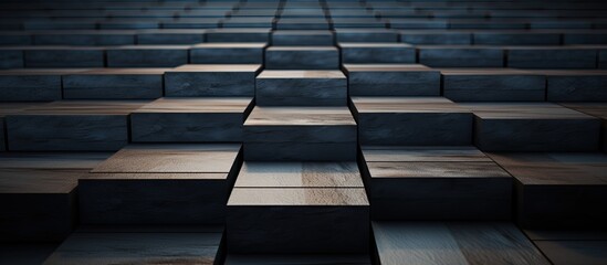 Fototapeta premium A row of blocks stacked up leaving empty space for an image. Copyspace image