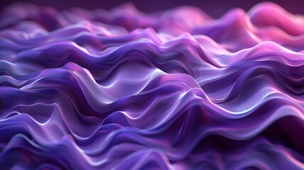 Obraz premium Abstract background with monochrome wave lines on purple background.