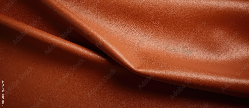Poster a copy space image depicting the smoothness and richness of a leather texture background surface