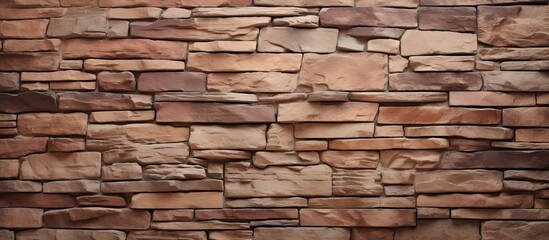 Obraz premium A background texture of a stone brick wall with copy space image