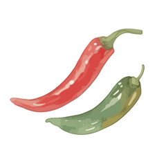 水彩で描いた夏野菜のイラスト