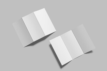 Trifold Brochure Blank Mockup